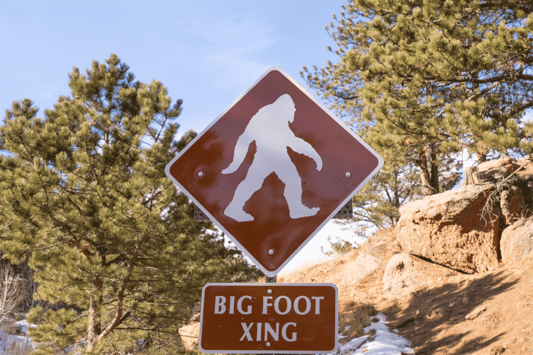 A Bigfoot Xing Sign