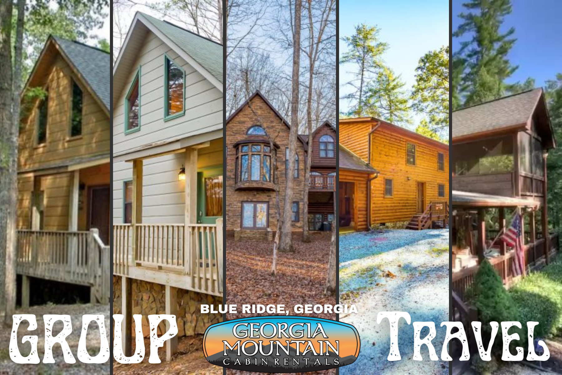 Group of 5 properties by Georgia Mountain cabin Rental - Blue Ridge Group Accommodations