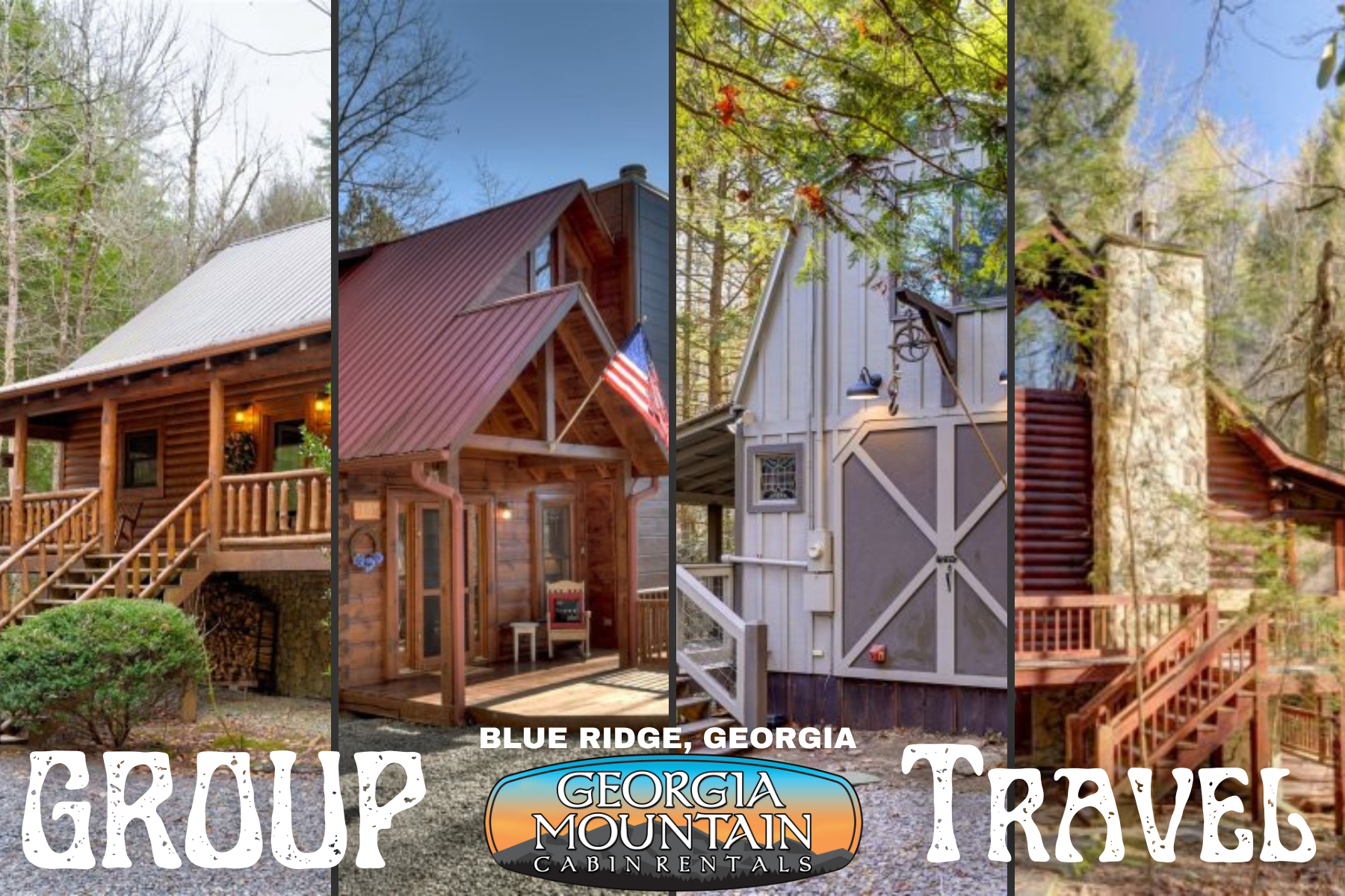 Group of 4 properties by Georgia Mountain cabin Rental - Cherry Log Group Accommodations
