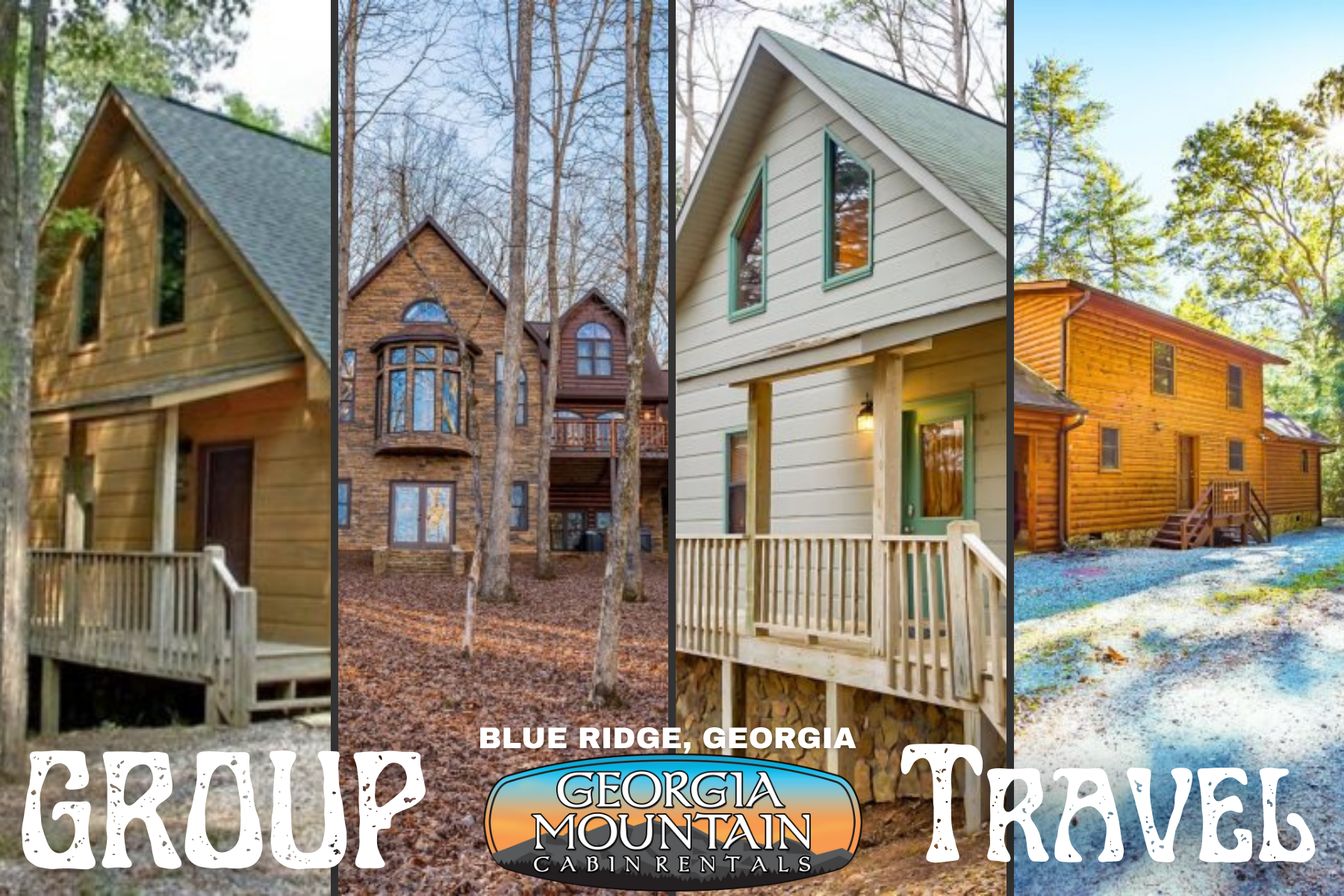 Group of 4 properties by Georgia Mountain cabin Rental - Blue Ridge Group Accommodations