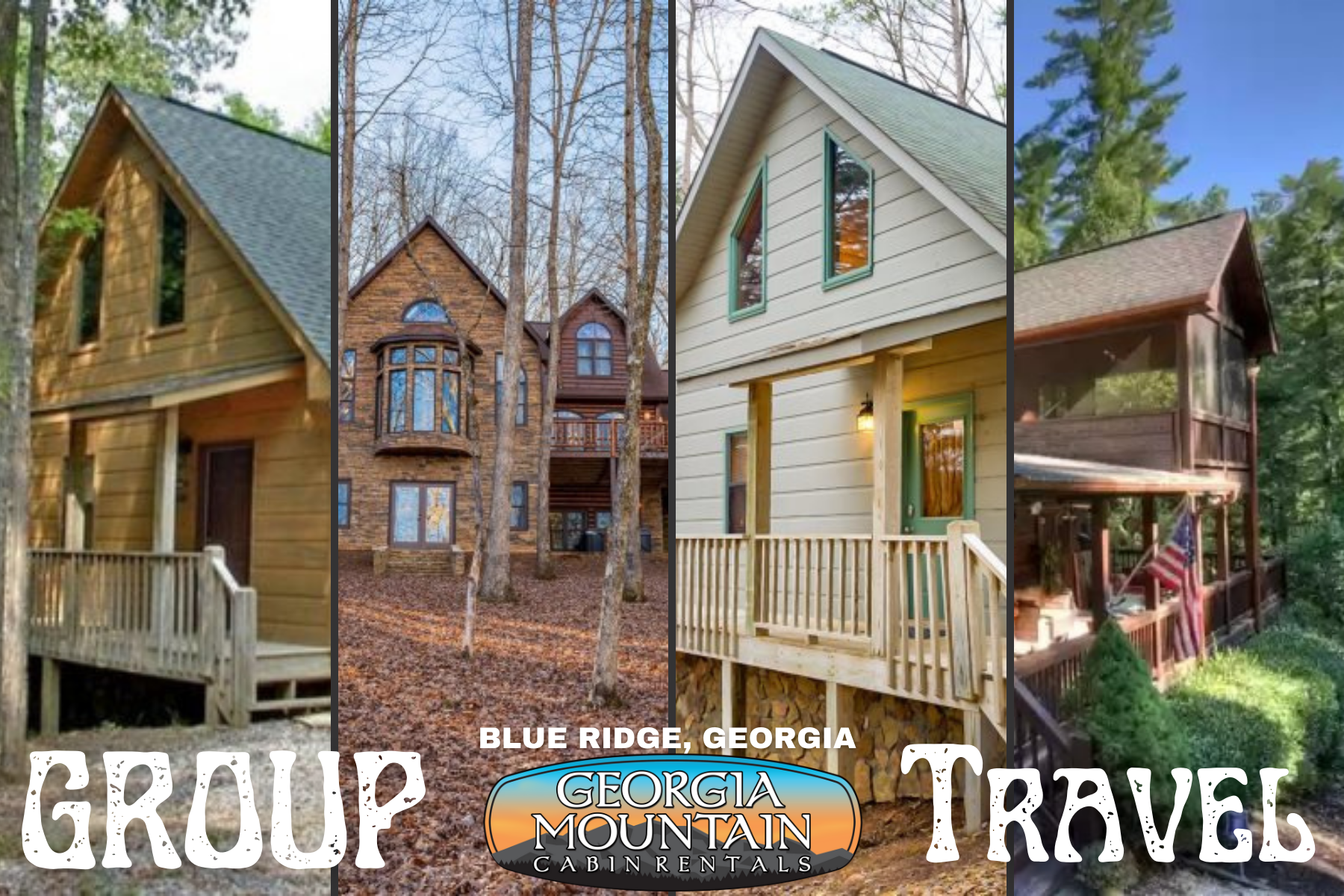 Group of 4 properties by Georgia Mountain cabin Rental - Blue Ridge Group Accommodations
