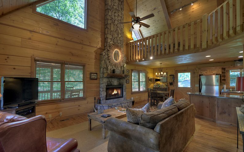 Blue Ridge Cabin Rental Living Room