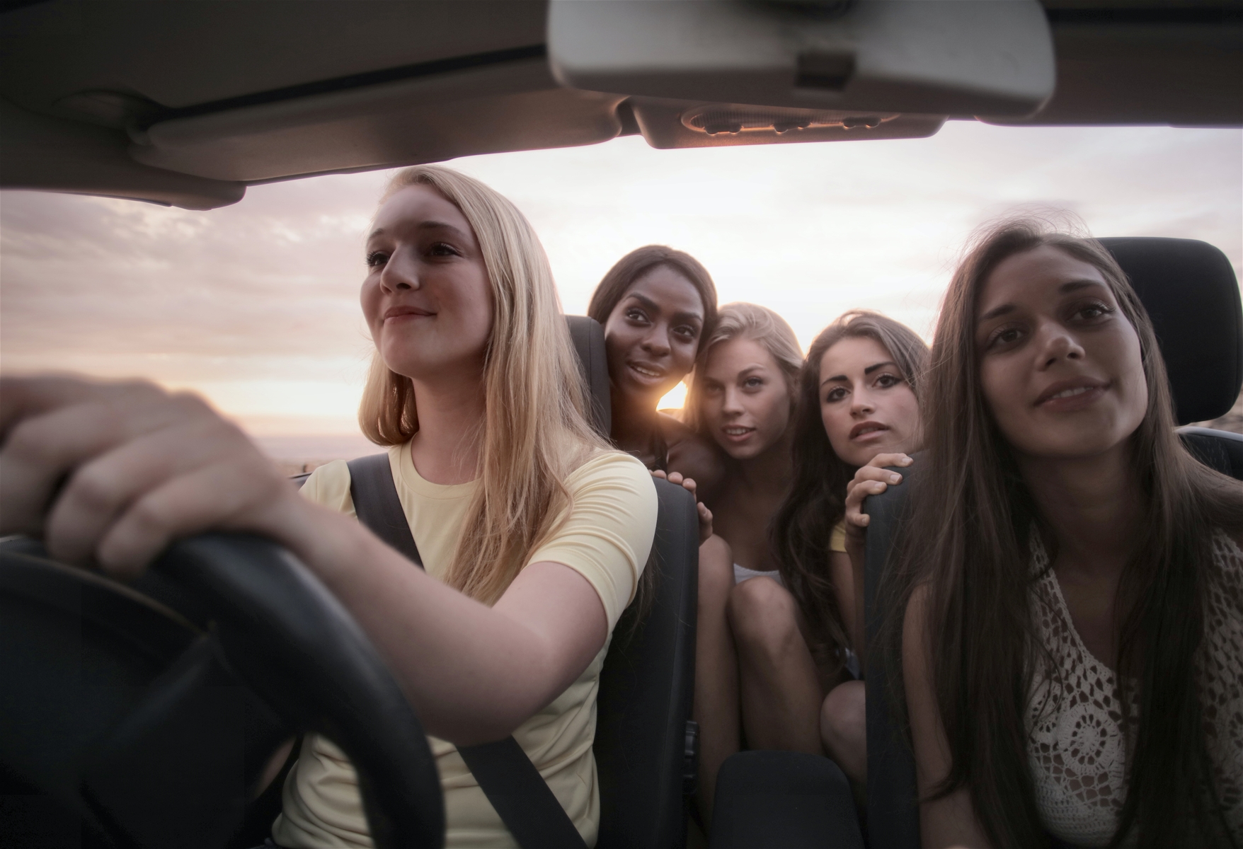 Group of Girls in Car