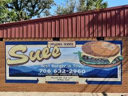 Side of Sue's Burgers Building