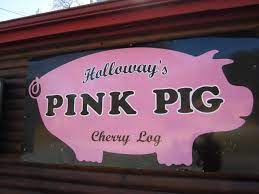 The Pink Pig BBQ Restaurant Sign
