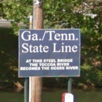 Blue Line Between GA and TN